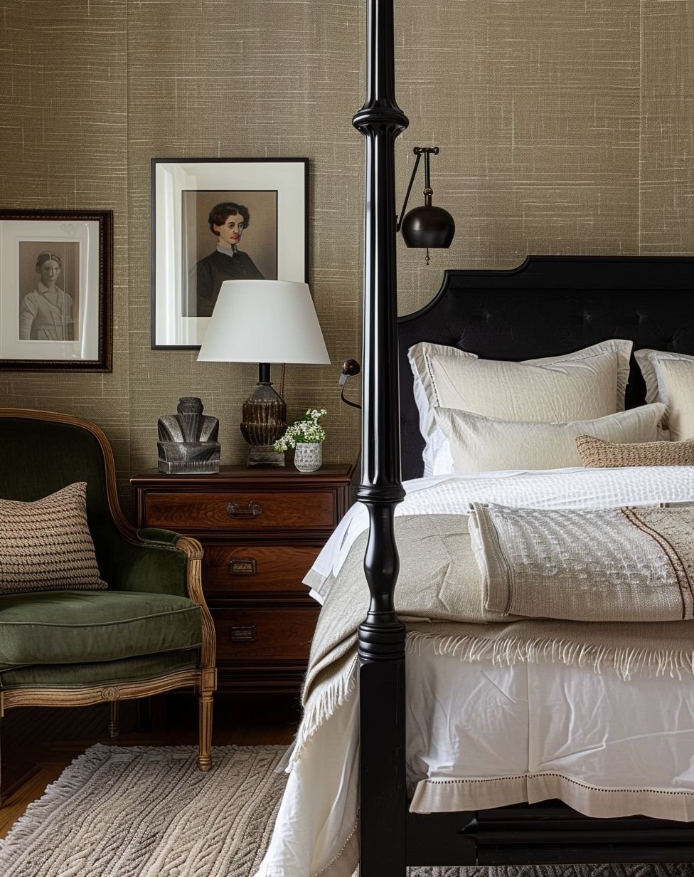 Elegant bedroom in Fort Worth home